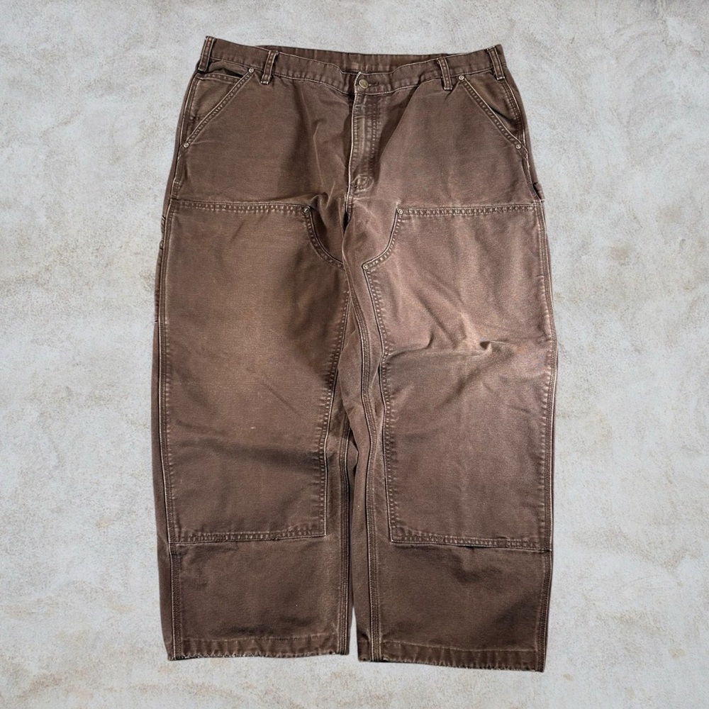 Vintage Carhartt Double Knee Pants Mens 42x30 Brown B136 DKB Carpenter Baggy Y2K
